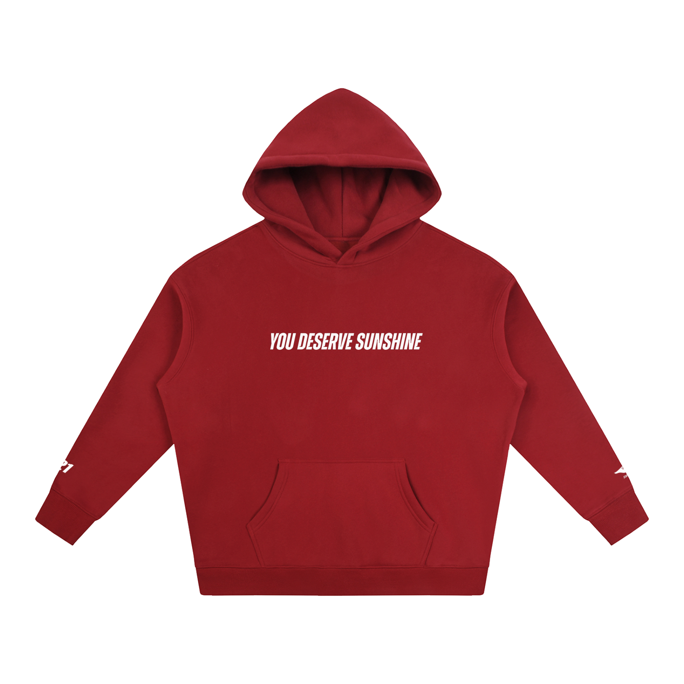 You Deserve Sunshine Oversize Fleeced Hoodie
