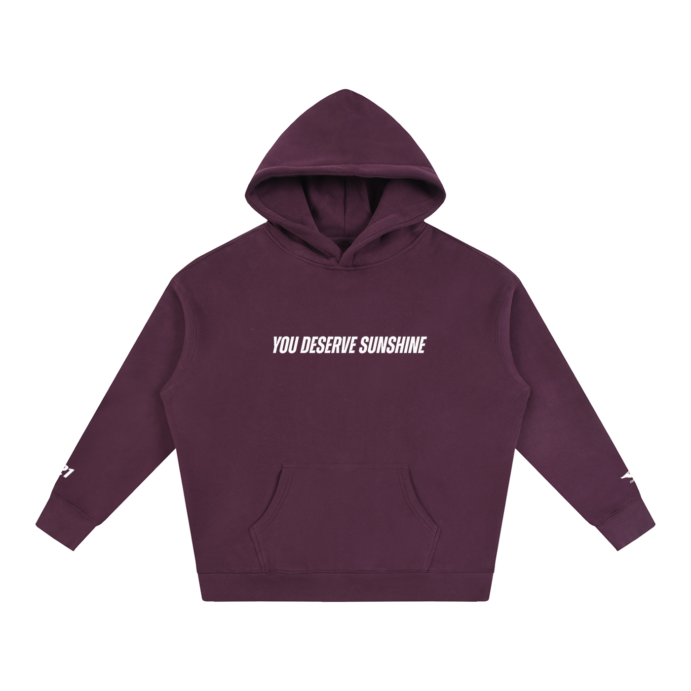 You Deserve Sunshine Oversize Fleeced Hoodie