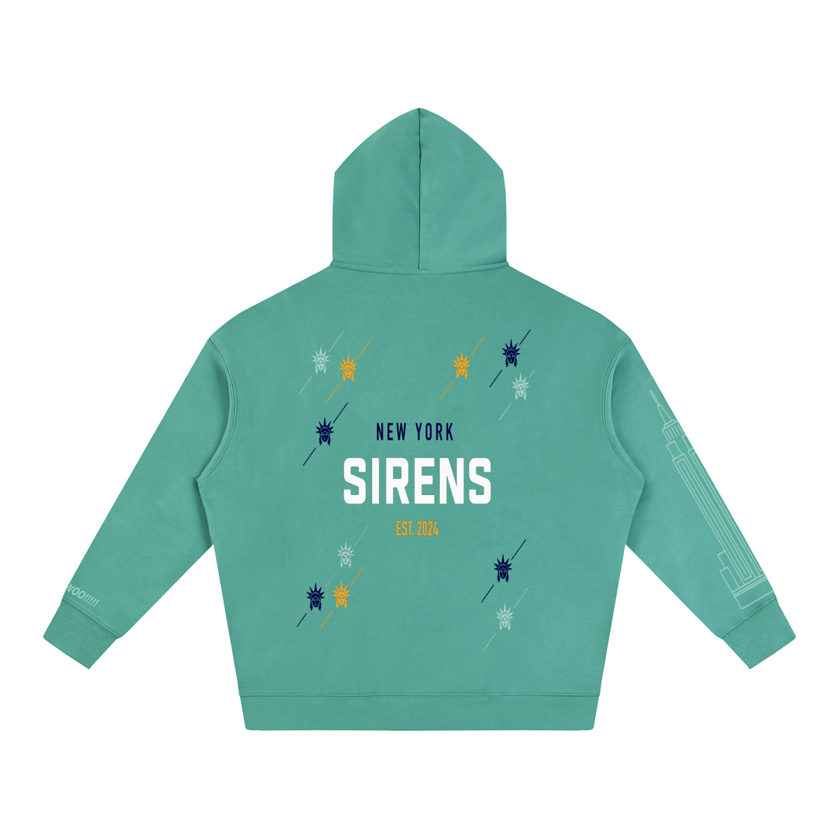 New Yore Siren Themed Oversize Fleeced Hoodie