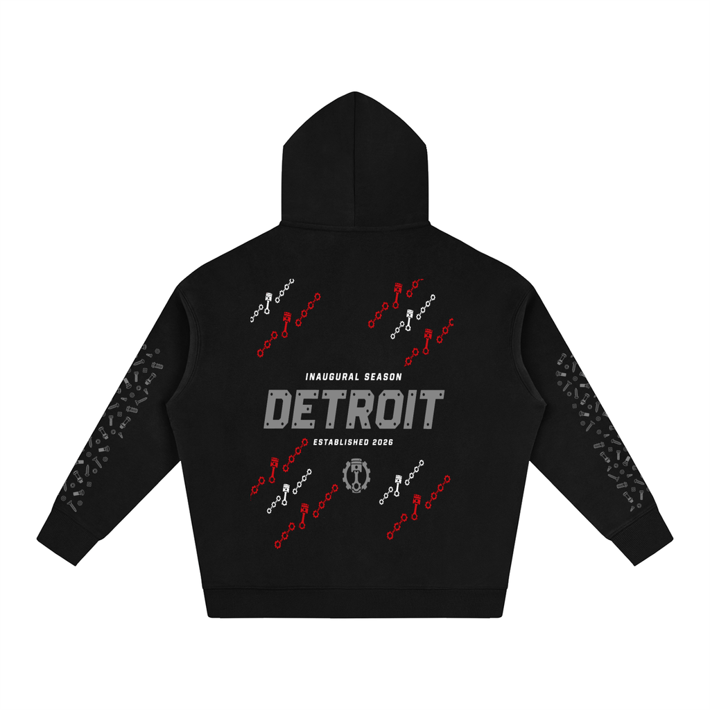 Detroit PWHL Oversize Fleeced Hoodie