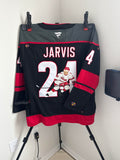 Custom Painted Seth Jarvis Carolina Hurricanes Jersey